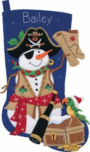 Dimensions(R) 18 Inch Felt Applique Kit - Swashbuckling Snowman Stocking