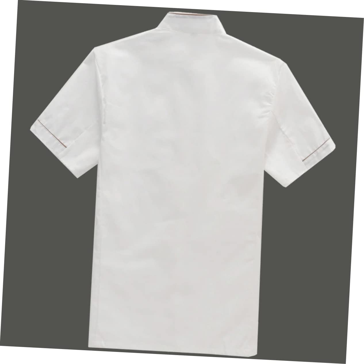 WOFASHPURET Unisex Short Sleeve Chef Coat Oil Proof Easy Wash Casual Loose Fit Ideal for Restaurant Hotel Catering