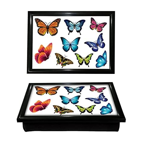 HOMION Butterfly Garden Bean Bag Lap Tray Cover