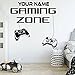 Nome Personalizzato Video Game Zone Wall Sticker Nome Personalizzato Controller Di Gioco Player Decalcomania Della Parete Sala Giochi Decorazione In Vinile 45X45Cm