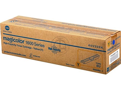 Toner jaune Konica Minolta Magicolor 1600 W A0V306H cartouche imprimante laser