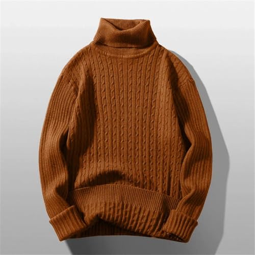 Men's High Neck Pullover Knit Sweater Slim Fit Casual Streetwear Long Sleeve Mock Neck Winter Warm Knitwear Top3