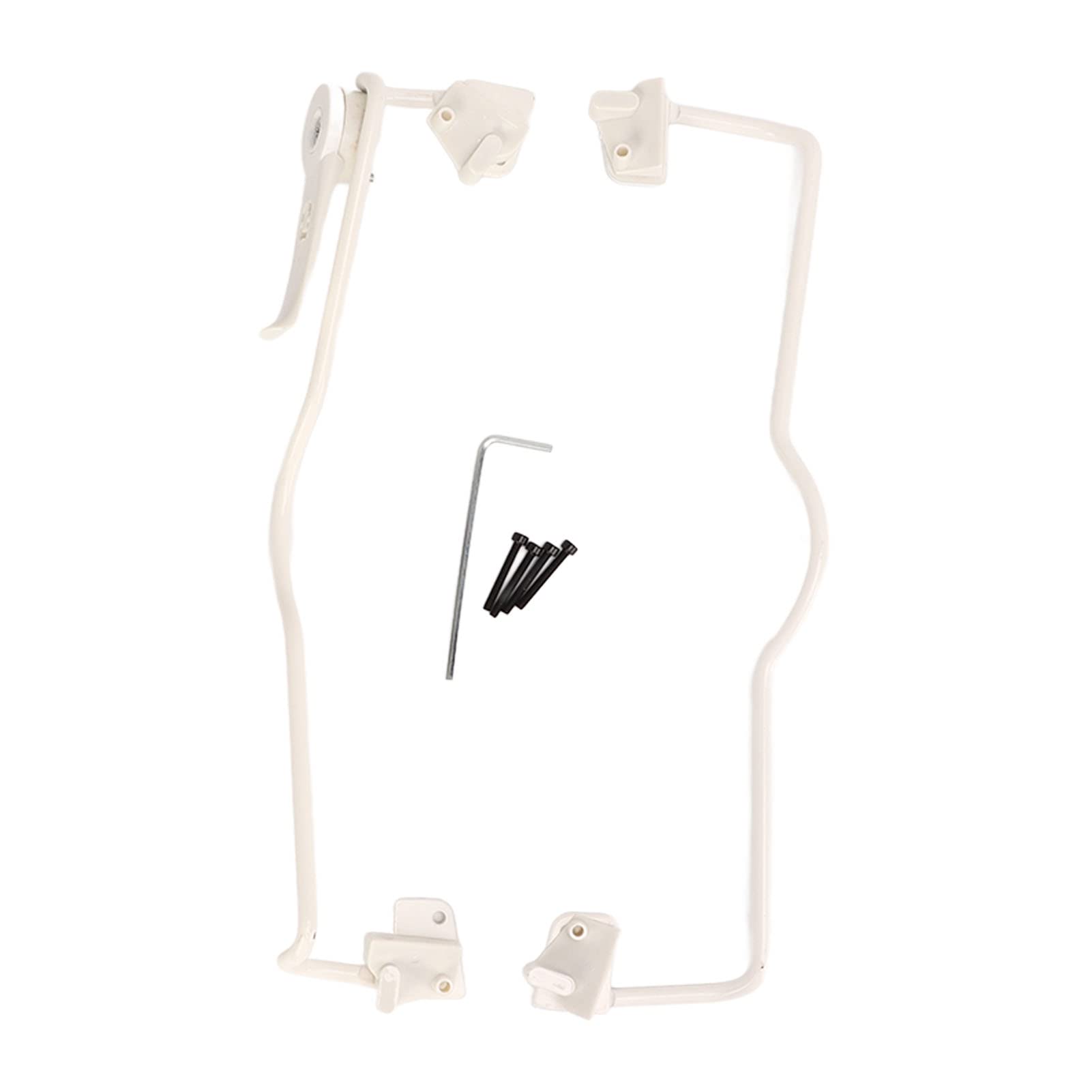 Marco Protector para Scooter eléctrico Blanco con Soporte para pie, Soporte de protección para Scooter de Acero Inoxidable para Mayor Seguridad y Rendimiento Suave, Accesorio