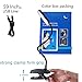 COLORLIFE Desk Lamp Clip On Light-7W 2600mAH Flexible Gooseneck Battery Operated Rechargeable Reading Lamp with Clamp & Stepless Brightness for Desk,Piano,Bed Headboard and Computers