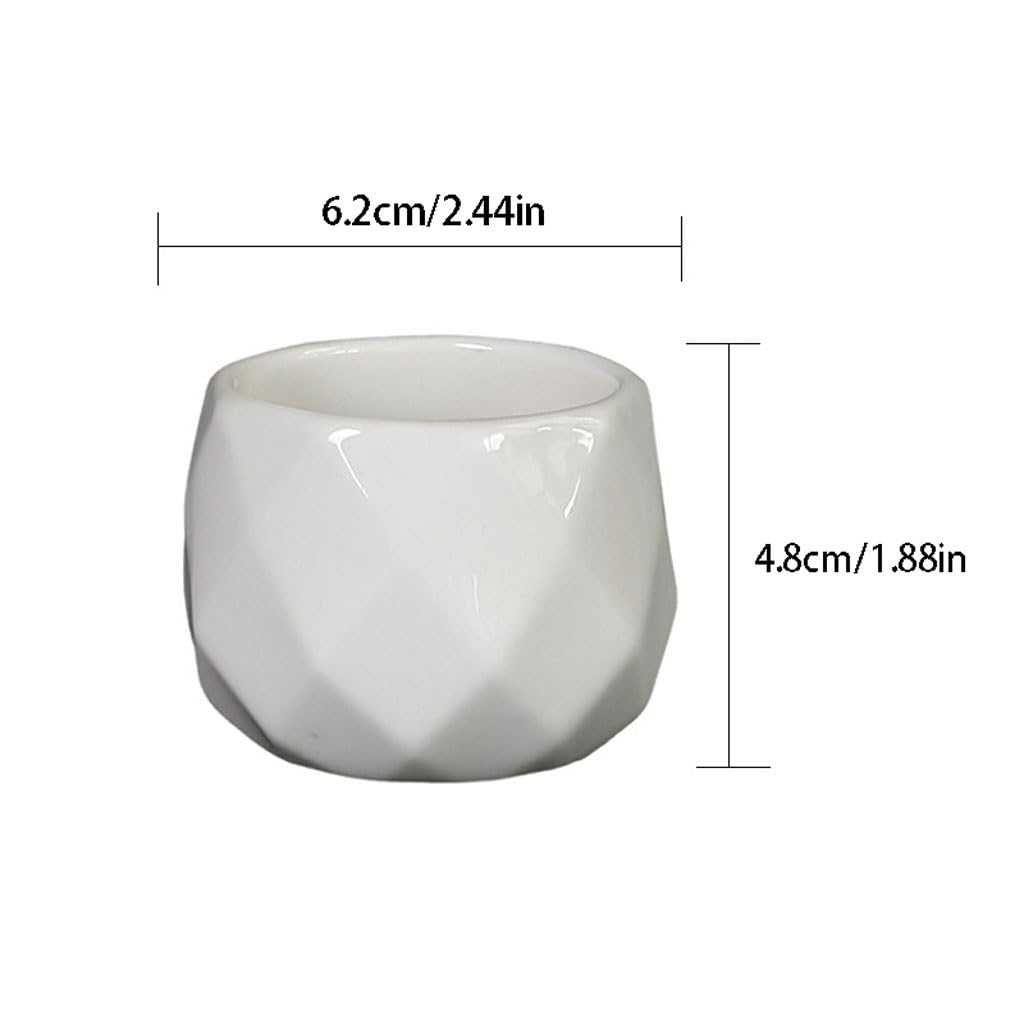 Świecznik Nordic Style Design Wieloaspektowy rombowy pojemnik na świece zapachowe Kreatywna świeca ceramiczna zapachowy w kształcie kubka ，Świeczniki(A)