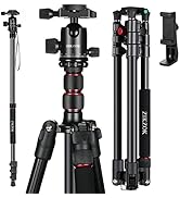 2022 New 80" Camera Tripod, DSLR Tripod for Travel, Professional Aluminum 360 Degree Ball Head Li...
