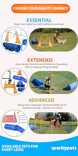 Sparklypets Premium Dog Agility Training Equipment, Build Unique Dog Agility Course With New Jump Over & Under Element, A Perfect Obstacle Course Backyard Set For Indoors & Outdoors! thumb #5