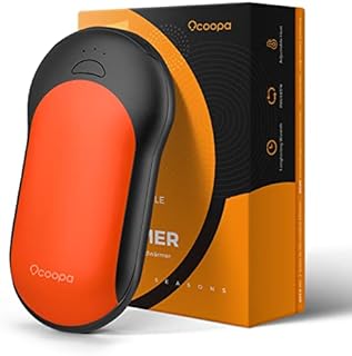 OCOOPA Rechargeable Hand Warmers, 10000mAH Electric Handwarmer Winter Warm 15 Hours Portable Hands Heater for Men and Women, Outdoor Indoor Camping/Fishing/Cycling/Motorcycling/Skiing (Fire Orange)