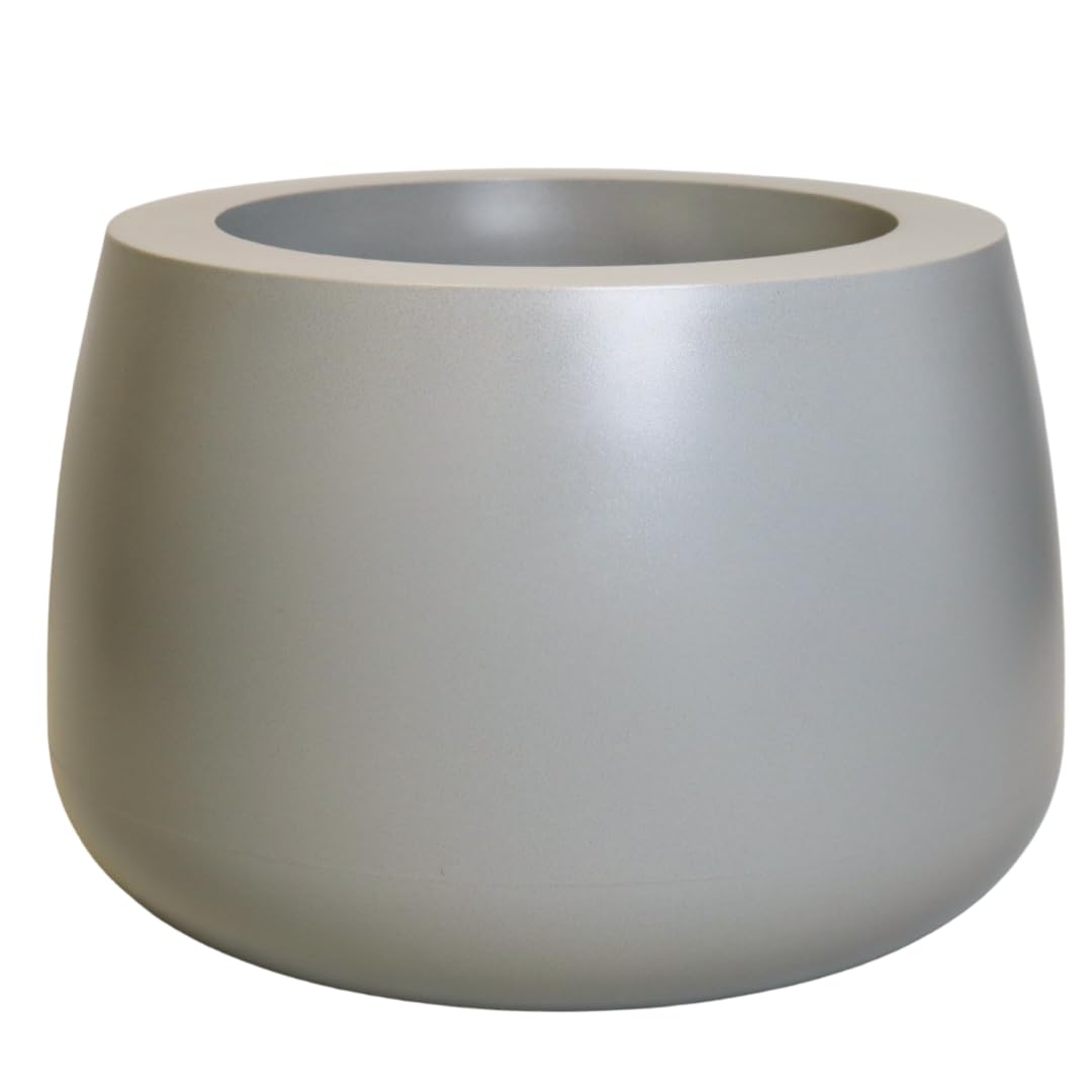 Trifibre | Hardwick Roto Moulded 57.5cm Heavy Duty Outdoor Planters (Concrete) | 44L Large Plastic Plant Pot | Frost Proof & UV Resistant | Lightweight Outdoor Planter for Gardens, and Patios