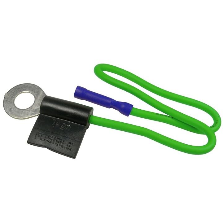 Pico 5554A 10-1/2" Ford Vehicles 14 Gauge Starter Solenoid Fusible Link 5/16" Stud - Green 25 per Package