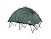Kamp-Rite Double CTC Compact Quick Setup 2 Person Tent Cot, Chair and Tent with Rain Fly, 600 D Roller Wheeled Carry Bag & 190T Carry Bag, Green