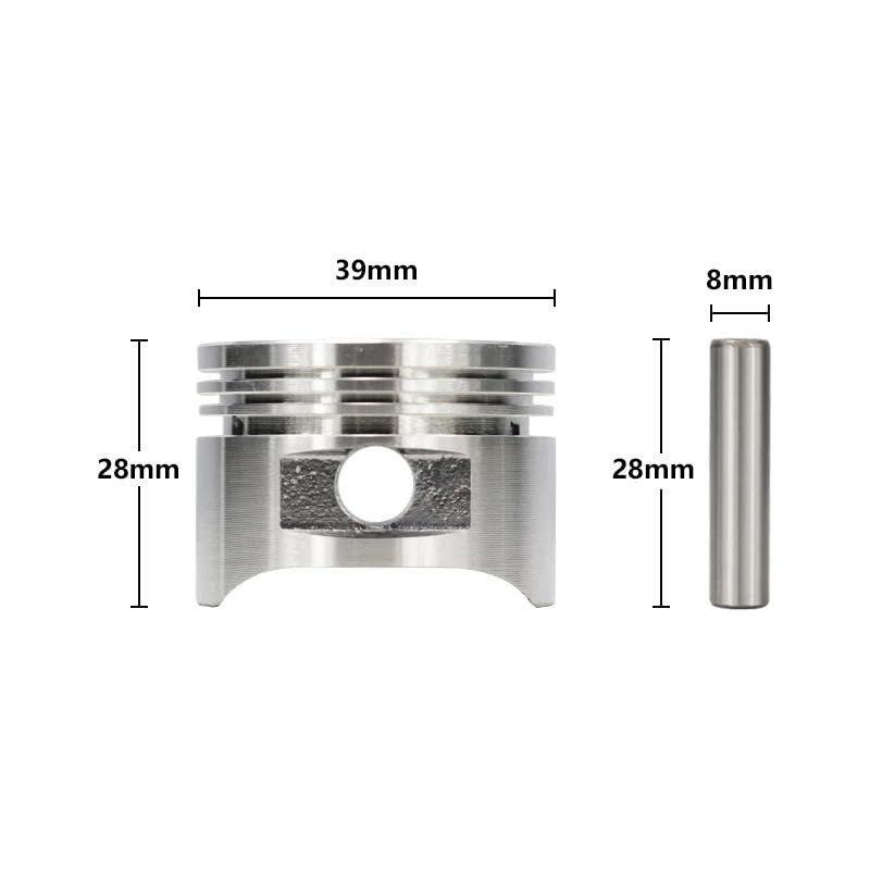 Kit segments piston 39mm contre les fumées et pertes de compression GX35 - 4