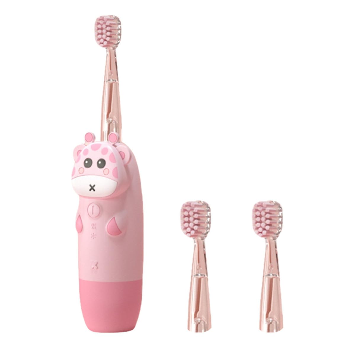 TOYANDONA Cepillo de Dientes Eléctrico Color Rosa Material Silicona y PC Frecuencia Ajustable y Resistente al Agua Adecuado para Bebés
