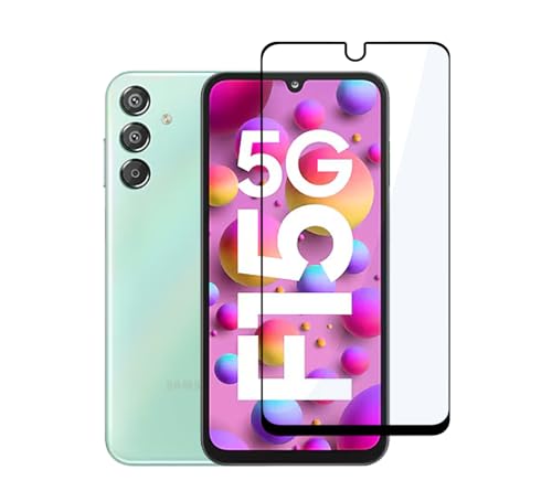 Image of CEDO Tempered Glass for Samsung Galaxy M15 (5G) / F15 (5G) | Screen Protector Full HD Quality Tempered Glass Anti-Scratch Edge to Edge Coverage with Easy Installation Kit (Black)