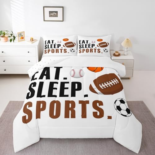 Image of Feelyou Sports Comforter Set King Size for Kids Boys Girls