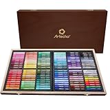 Artecho Oil Pastels Set of 120 Colors Wooden Box, Soft Oil Pastels for Art Painting, Drawing, Blending, Ideal Gift Choice for Everyone (10 x 70 mm)