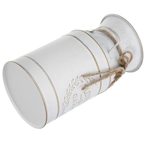 SHINEOFI Rustikale Verzinkte Milchkanne als Blumentopf Dekorativer...