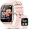 Reloj Inteligente Mujer,1.85" HD Smartwatch Mujer con Llamadas, Whatsapp Notificaciones, Smart Watch con Podómetro/Pulsómetro/SpO2/Monitor de Sueño,115+ Modos Deportes, IP68 Impermeable -Rosa Perla