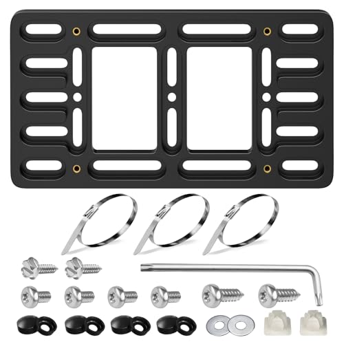 Front License Plate Bracket Holder for Audi 2000-2025 A3 A4 A5 A6 A7 A8 Quattro Sportback Allroad Q3 Q5 Q7 Q8 Premium Prestige S RS Series Bumper Car Plate Frame Mounting Kit
