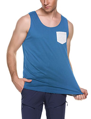 COOFANDY Casual tanktop voor heren, mouwloos shirt met zak, voor sport en training in de sportschool - Image 4