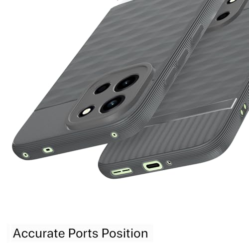 Image of Pikkme Back Cover for OnePlus Nord 6 5g Camera Protection 3D Hexa Cube Design Silicone Protective Bumper Case (Grey)