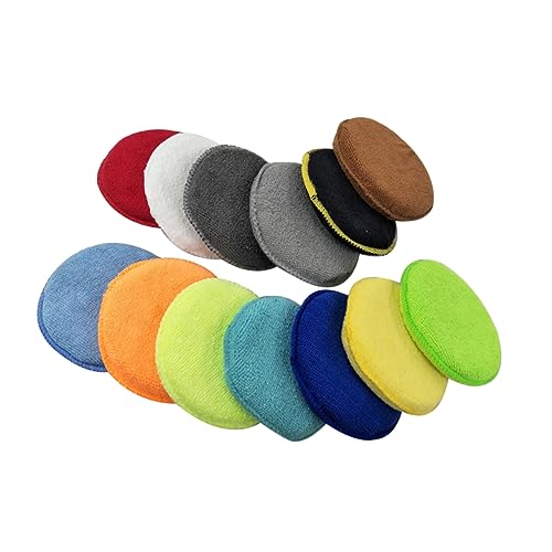 PRETYZOOM 10Piezas Aplicador De Cera De Microfibra Almohadillas Ultrasuaves para Aplicación De Cera Esponjas Reutilizables para Automóviles Color Aleatorio