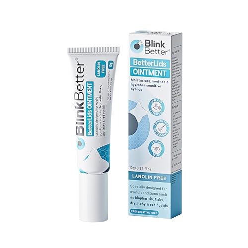 BlinkBetter Lanolin Free Eyelid Ointment 10g – For Sensitive & Dry Eyelids - Hydrates, Nourishes & Soothes – Moisturising Care for Dry, Itchy, Red, Sensitive, Flaky Skin Around the Eyes