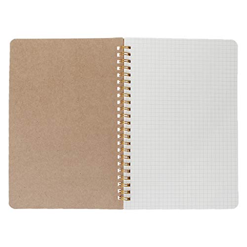 Preisvergleich Produktbild RROVE NotebookA5 Bullet Notebook Kraft Punktraster Zeitmanagement Leeres Buch Spiral Journal Wochenplaner Schule Bürobedarf 03