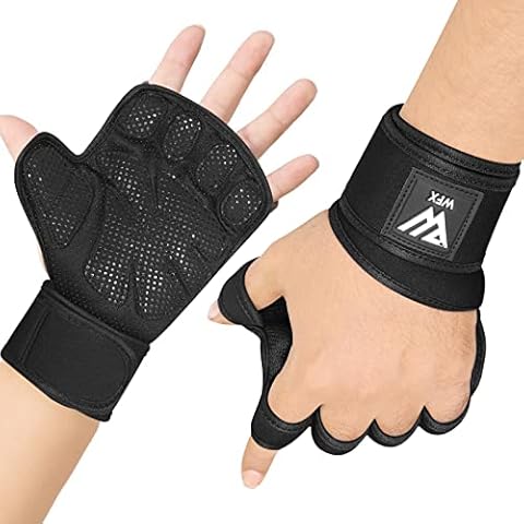 WESTWOOD FOX WFX Gym Gloves, Fitness Training gloves with Microfiber Fabric Breathable Padded Anti Slip Palm Protection Weight Lifting gloves for Men and Women Cycling, Exercise (black, S) Cover