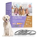 4 Pack Calming Collar for Dogs with Natural Pheromone | Dog Calming Collar Helps Reduce Unwanted Behavior | Stress Relief for Puppy & Adult Dogs, ‌Waterproof Calm & Relaxation Lasts 60 Days (Grey)