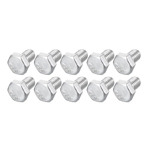 Image of METALLIXITY Hex Bolts (M8-1.25x16mm) 20Pcs, 304 Stainless Steel Coarse Fully Threaded Hex Head Screw Bolt Machine Screws - for Furniture Repair, Silver