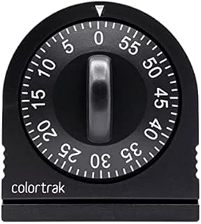 Colortrak 60 Minute Wind Up Timer, Easy To Operate, Set for Short Time, Sets From 0 to 60 Minutes, For Hair Color Processing, Cosmetic Applications, Tanning Time, Kids' Activities or Timeouts, Black