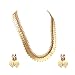 YouBella Jewellery Gold Plated Traditional Indian Temple Coin Necklace Set with Earrings for Girls and Women (Red)