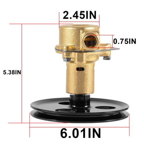 Image of RA057007 Raw Sea Water Impeller Pump suitable for Ford marine 351, 302, 5.0, 5.8 engine,Replace for Sherwood Pleasurecraft G20, G21, G-21,Replace for Jabsco 18830-0010
