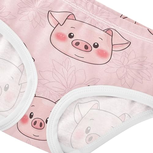 Girls Underwear Toddlers 2t Cotton Panties for Girl Aesthetic Kids Briefs Undies Cute Cartoon Pigs Pink Piggy4
