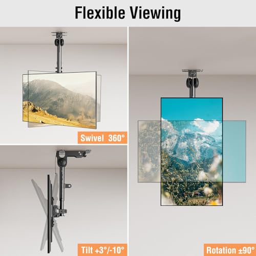 Elived Flip Down Ceiling Tv Mount For Most 14-40 Inch Tvs thumb #4