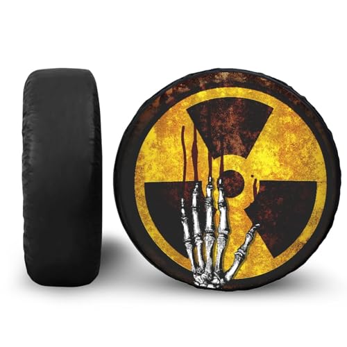 Image of XhuangTech Custom PU Leather Spare Tire Cover, Optional Print Car Wheel Covers, 14 /15 /16 /17 /18 Inch Multi-Size Personalized Private Pattern Customization- Weather and Dust Resistant, Universal Fit