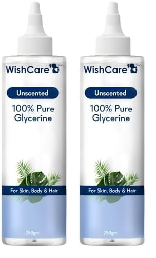 WishCare Unscented Glycerine Gel - 100% Pure & Vegan 250gm (Pack of 2)