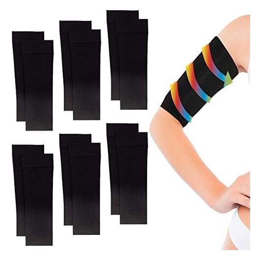 6 Pair Arm Compression Sleeve Women Weight Loss Upper Arm Shaper for Women