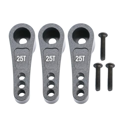 3PCS Aluminum 25T Servo Horn Steering Arm for Arrma 1/8 Kraton Typhon Outcast Talion 1/7 Limitless Mojave Felony Infraction Senton Upgrade...
