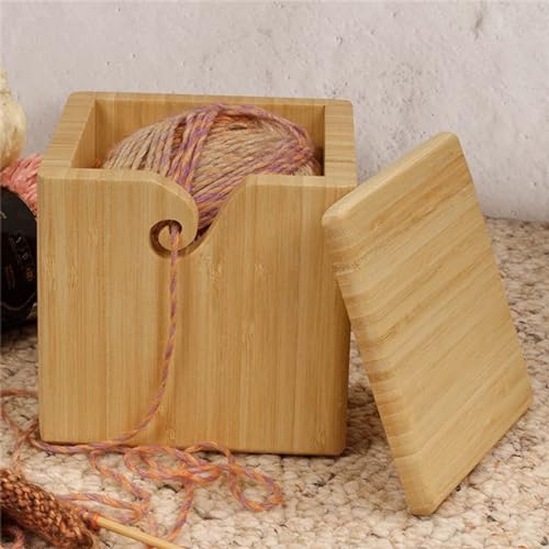 Image of Joyeee Bamboo Yarn Bowl and Crochet Hooks Set, 10 Pcs Long Crochet Hooks Tools Kit for DIY Wool Braid Craft, Toy, Hairpin Lace, Baby Socks, Shawl, Handmade Crochet Kit for Wife, Mum, Grandmother Gift