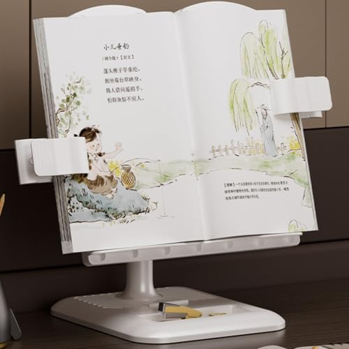 Image of NYRWANA Table Lamp for Study Room | 3 Modes Touch Control LED Desk Lamp | Adjustable & Foldable Height Study Table Lamp | Lamp Light for Study | USB-C Rechargeable (White)