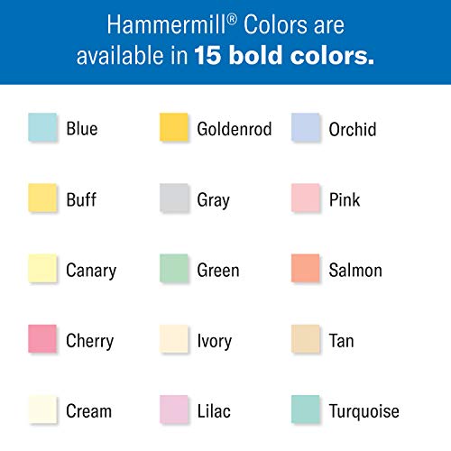 Image of Hammermill Colored Paper, 20 lb Blue Printer Paper, 8.5 x 14 - Made in the USA, Pastel Paper, 103317C - 10 Ream (5,000 Sheets)
