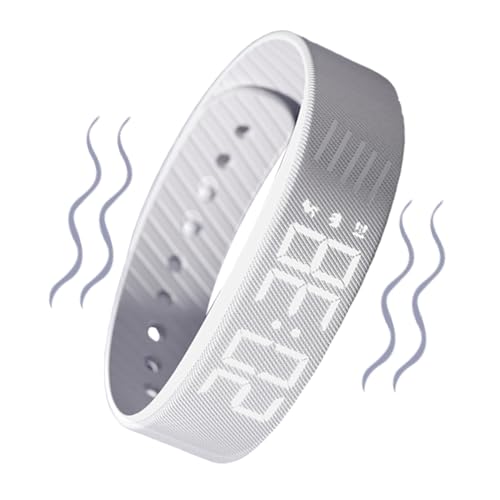 Zunetsutock Reloj con alarma - Reloj de pulsera eléctrico ajustable silencioso | Smart Talence Sleeurs Pesados, Deportes de viaje Deportes al aire libre Uso de mujeres hombres, Regalo de anni