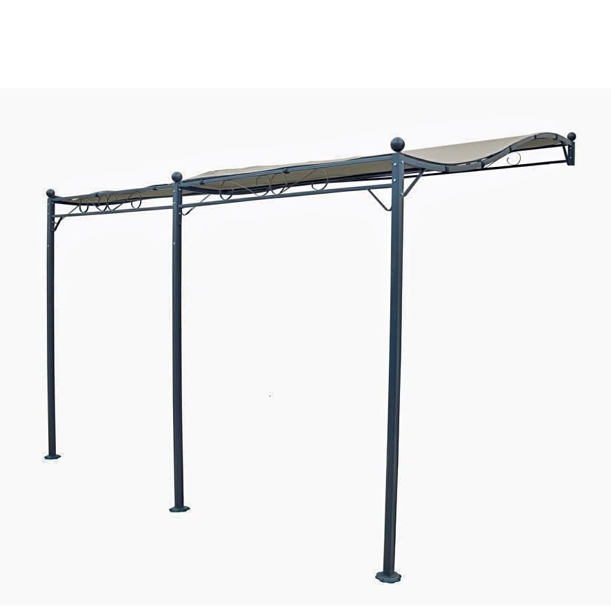 WERKA Pro Pergola Murale en Acier époxy 3 x 4 m, Beige, Bleue