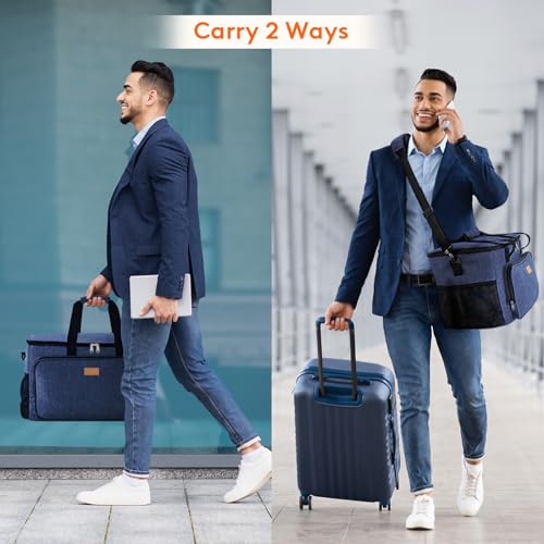 Image of Lifewit Medium Lunch Bag Insulated Lunch Box Soft Cooler Cooling Tote for Adult Men Women, Dark Blue 48-Can (33L)
