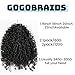 Afro Kinky Curly Knotless Pre-Separated Crochet Hair extensions Afro Twist Soft Braiding human hair extensions for Women Natural Color 16 Inch 60g