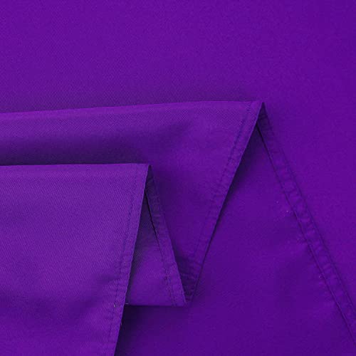 Image of FOLINS&HOME Purple Rectangle Tablecloth 60 x 84 Inch Waterproof Table Cloth | Wrinkle Free Polyester Table Cloths, Spillproof Heavy Duty and Washable Table Cover for Party, Banquet - Rectangular /Oblong