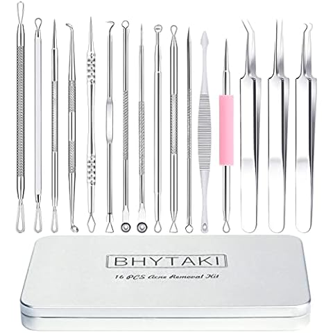 Blackhead Remover Tools 16PCS Pimple Popper Tool Kit Cover
