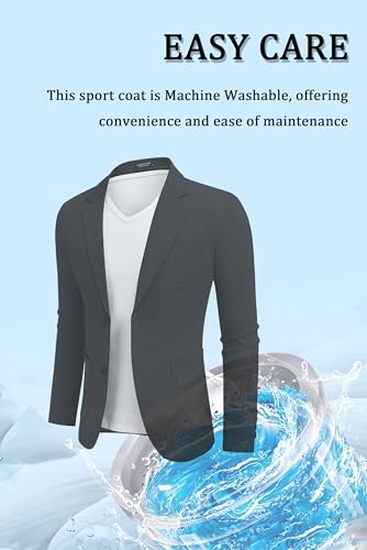 COOFANDY Men's Smart Wash Blazer Regular Fit Cotton Sport Coat Casual Suit Jacket2